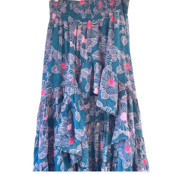 Free People Morning Sun 2-Piece Set Small Teal and Pink Flowers NEW - Picture 12 of 15